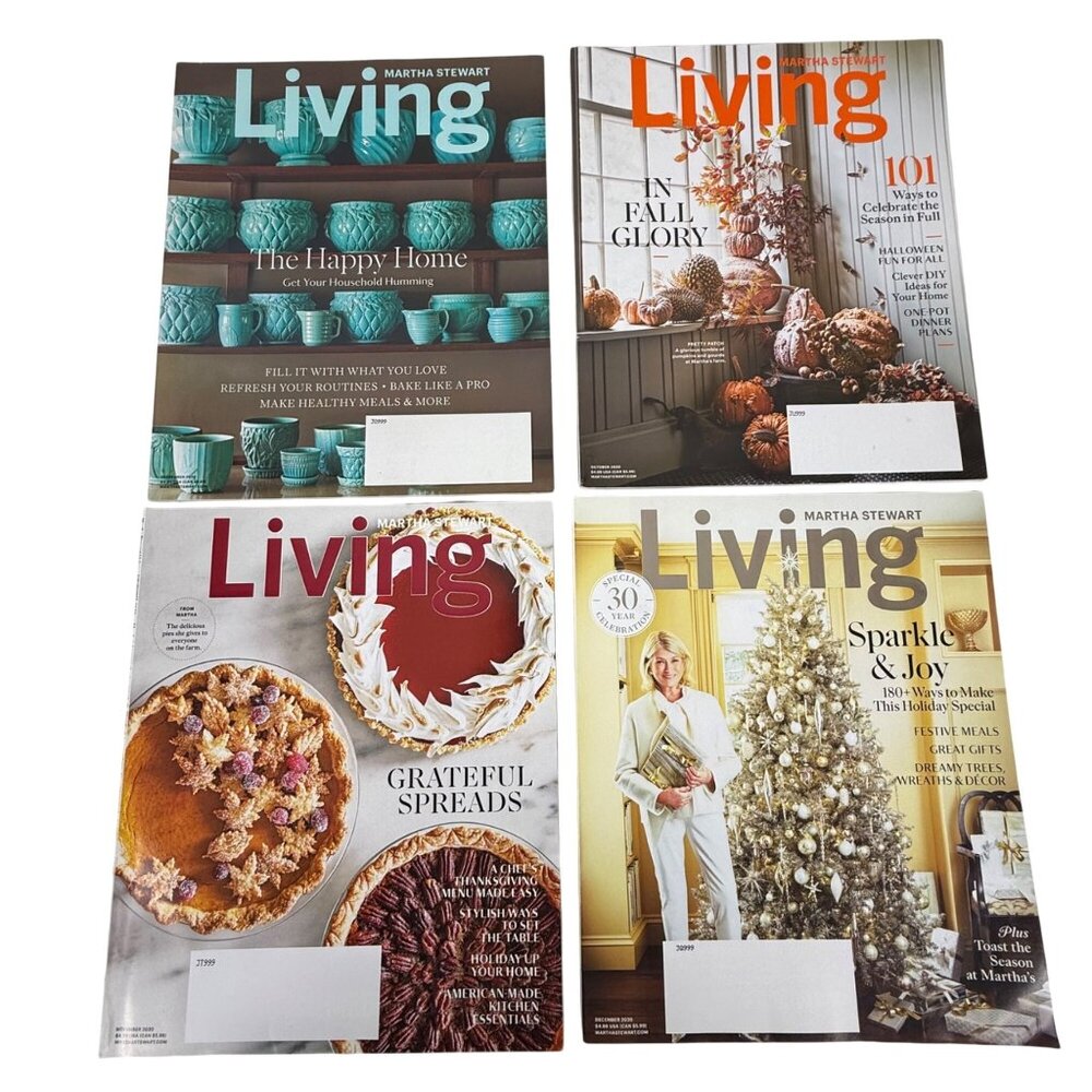 Set Of 4 Martha Stewart Living Magazine 2020 September October November December